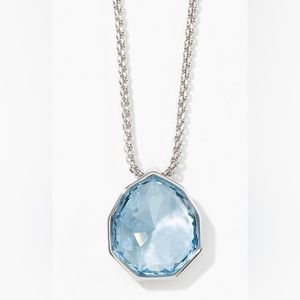 Touchstone Crystal by Swarovski SEE CLEARLY aquamarine ignite necklace BNIB